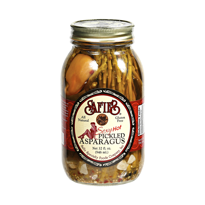 SAFIE: Spicy Hot Pickled Asparagus, 32 oz