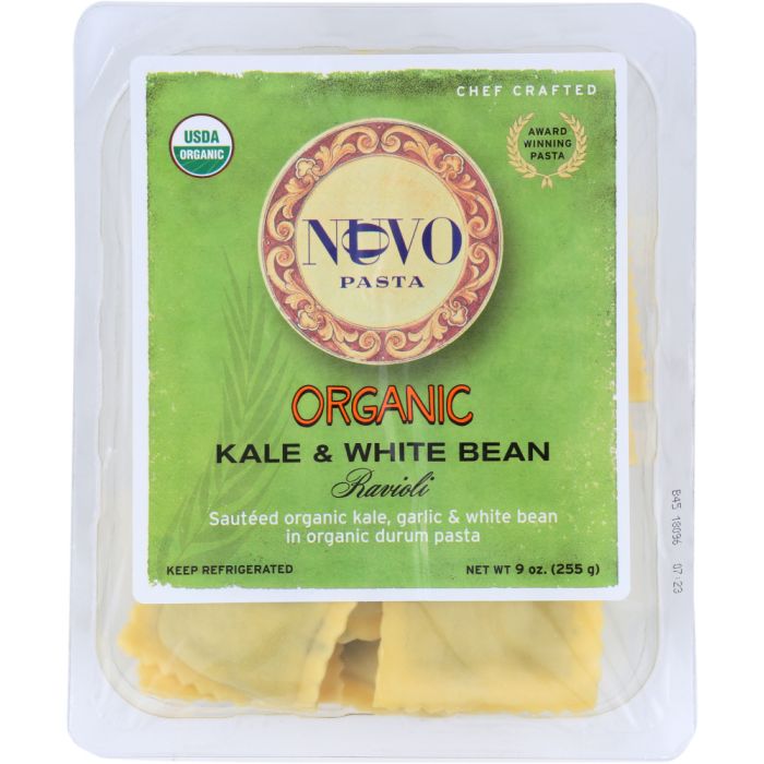 NUOVO PASTA: Organic Kale and White Bean Ravioli, 9 oz