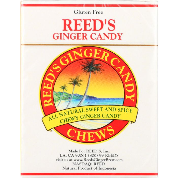 REEDS: Ginger Chew Candy Rolls, 2 oz