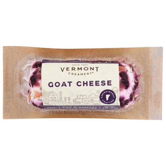 VERMONT CREAMERY: Blueberry Lemon & Thyme Chevre Cheese, 4 oz