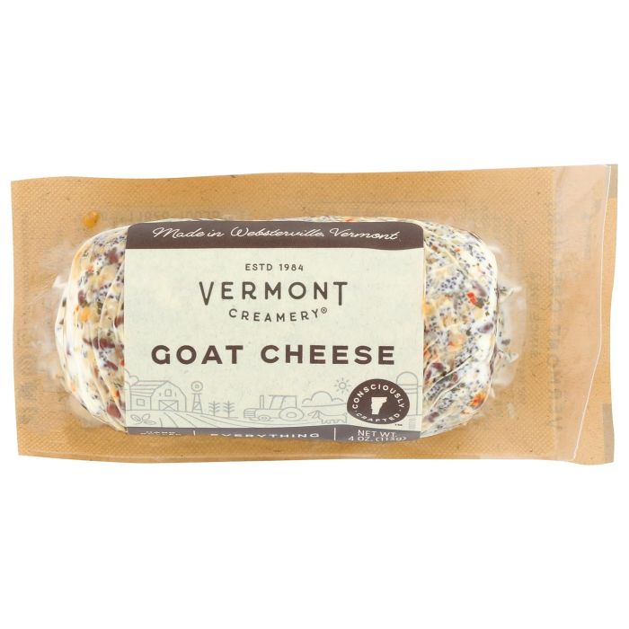 VERMONT CREAMERY: Everything Goat Cheese Log, 4 oz