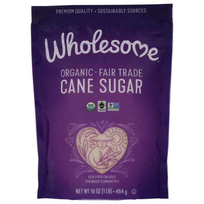 WHOLESOME: Organic Fair Trade Cane Sugar, 16 oz
