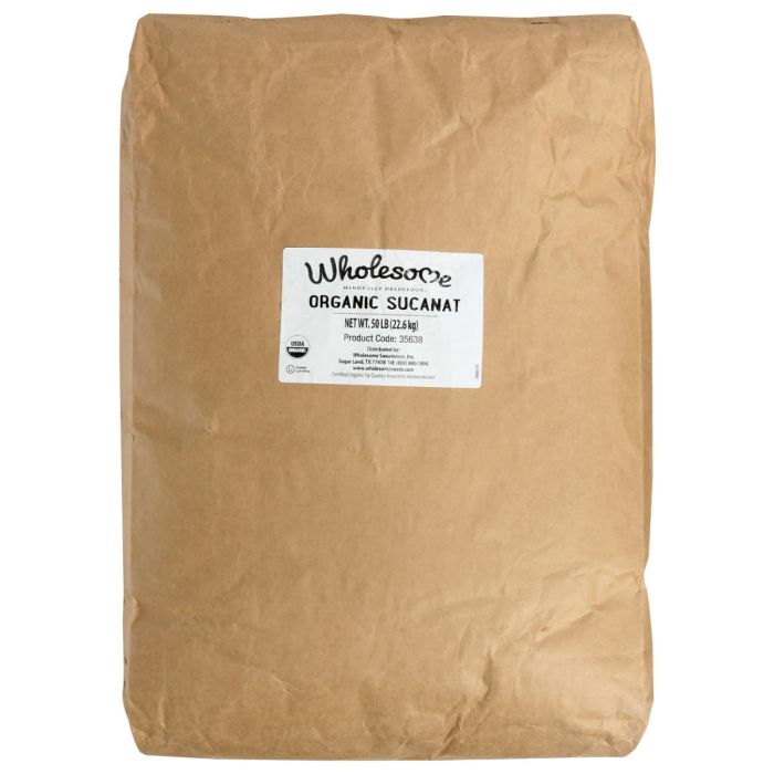 WHOLESOME: Organic Sucanat Cane Sugar, 50 lb
