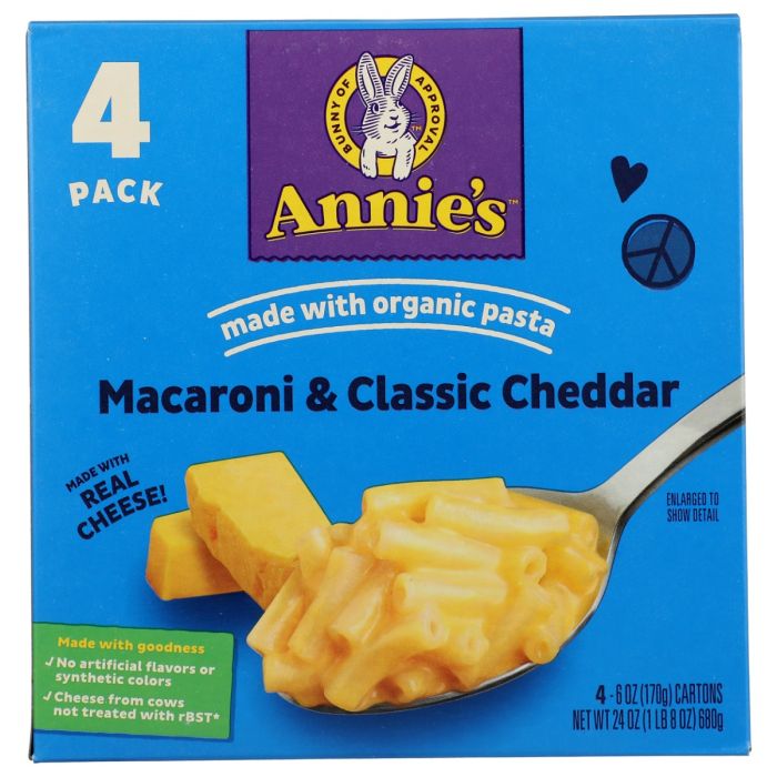 ANNIES HOMEGROWN: Macaroni and Cheese Classic Mild Cheddar, 24 oz