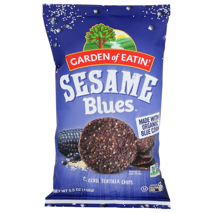 GARDEN OF EATIN: Sesame Blues Tortilla Chips, 5.5 oz
