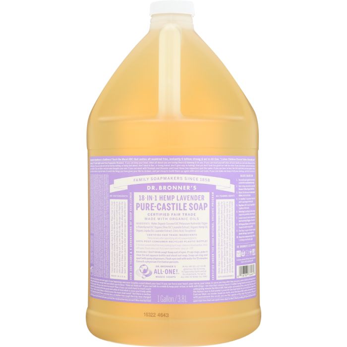 DR BRONNER: Lavander Castle Liquid Soap, 128 oz