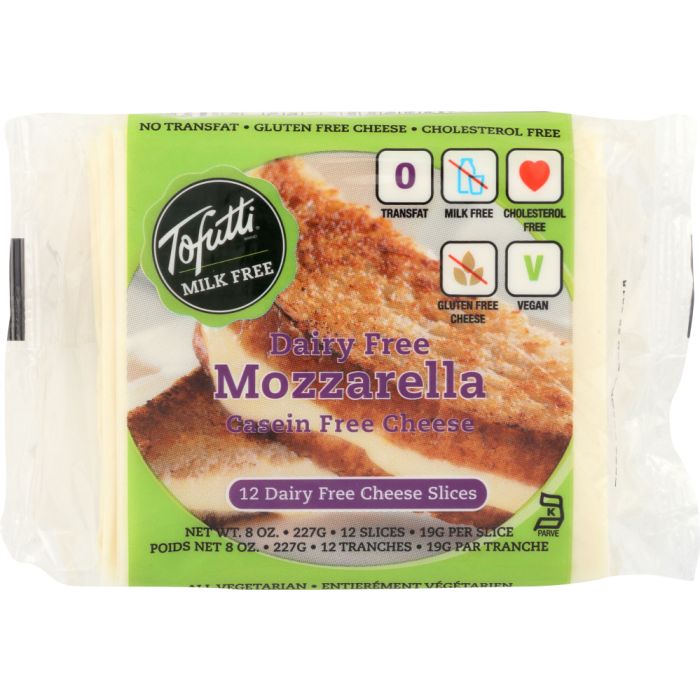 TOFUTTI: Dairy Free Soy Mozzarella Flavored Slices, 8 oz