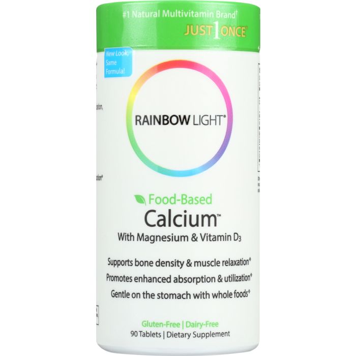 RAINBOW LIGHT: Food-Based Calcium with Magnesium & Vitamin D3, 90 Tablets