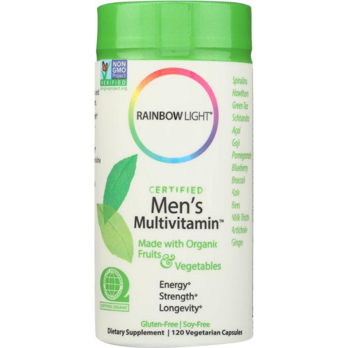 RAINBOW LIGHT: Certified Organics Men's Multivitamin, 120 Veggie Caps
