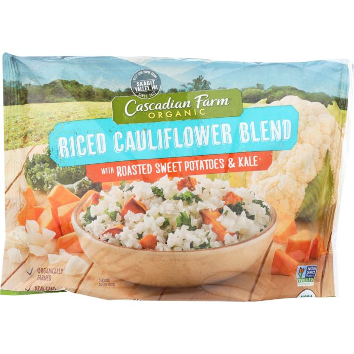 CASCADIAN FARMS: Organic Riced Cauliflower Blend with Roasted Sweet Potatoes & Kale, 12 oz