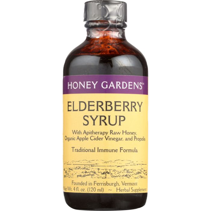 HONEY GARDEN: Elderberry Honey Syrup, 4 fo