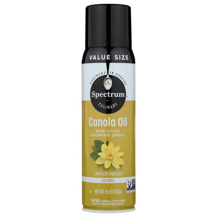 SPECTRUM NATURALS: Canola Oil Non Stick Cooking Spray, 16 oz