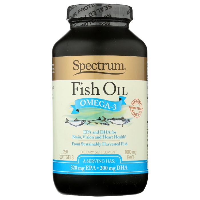 SPECTRUM ESSENTIAL: Fish Oil Omega-3 1000 mg, 250 Softgels