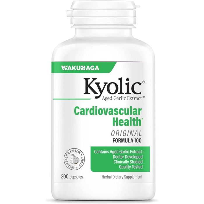 KYOLIC: Aged Garlic Extract Cardiovascular Original Formula 100, 200 Capsules