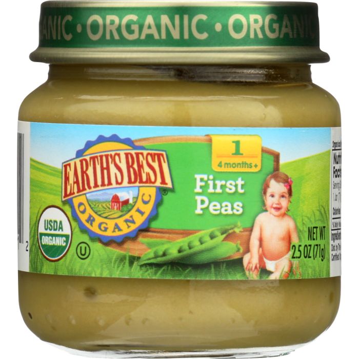 EARTHS BEST: Beginner Peas Organic, 2.5 oz