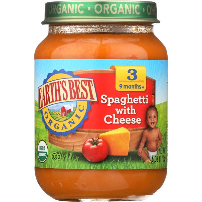 EARTH'S BEST: Organic Baby Food Stage 3 Spaghetti With Cheese, 6 oz
