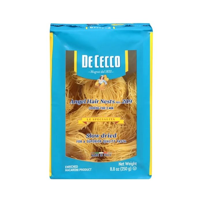 DE CECCO: Angel Hair Nests Pasta, 8.8 oz