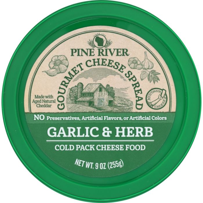 PINE RIVER: Garlic and Herb Cold Pack Cheese Spread, 9 oz
