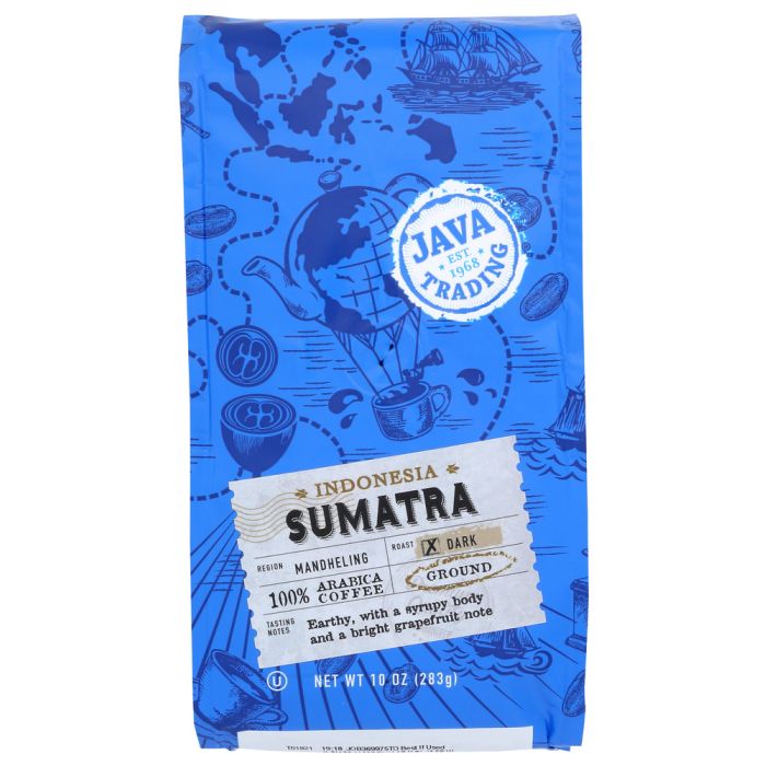JAVA TRADING: Sumatra Mandheling Ground Coffee, 12 oz