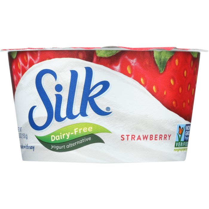 SILK: Yogurt Alternative Dairy-Free Strawberry 5.3 oz