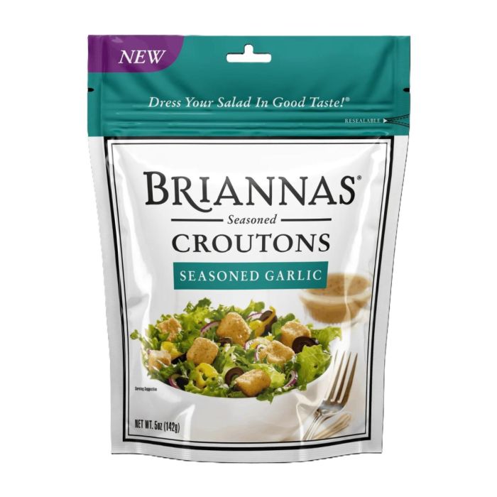 BRIANNAS: Seasoned Garlic Croutons, 5 oz