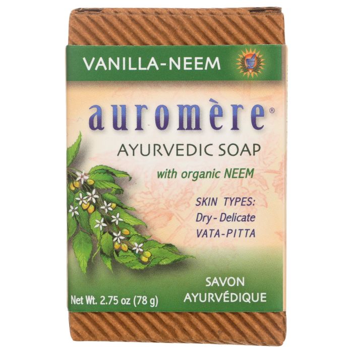 AUROMERE: Soap Bar Vanilla Neem, 2.75 oz
