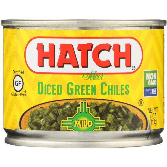 HATCH: Mild Diced Green Chiles, 4 oz