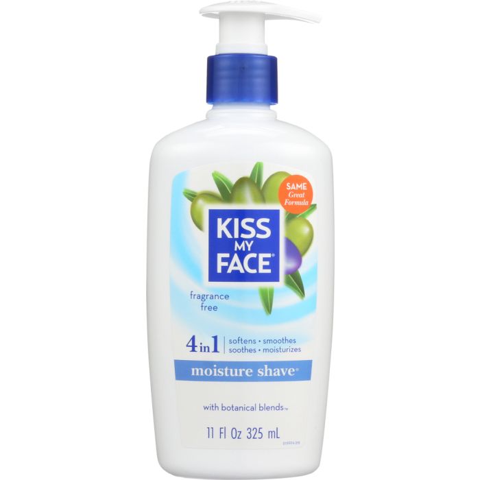 KISS MY FACE: Moisture Shave Fragrance Free, 11 oz