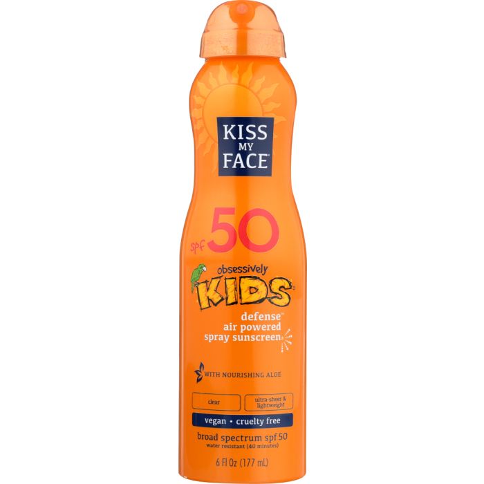 KISS MY FACE: Kids Defense Air Powered Sunscreen Spray SPF 50, 6 oz