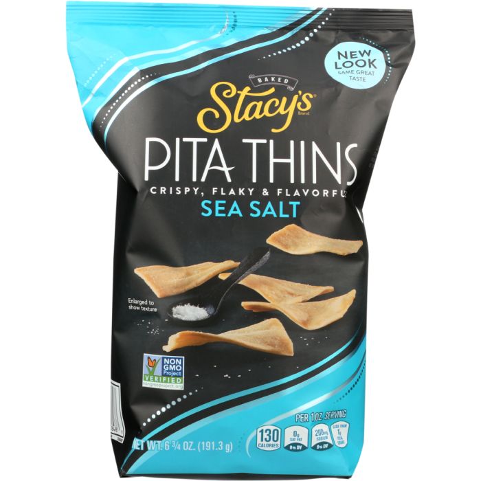 STACYS PITA CHIP: Pita Thins Sea Salt, 6.75 oz