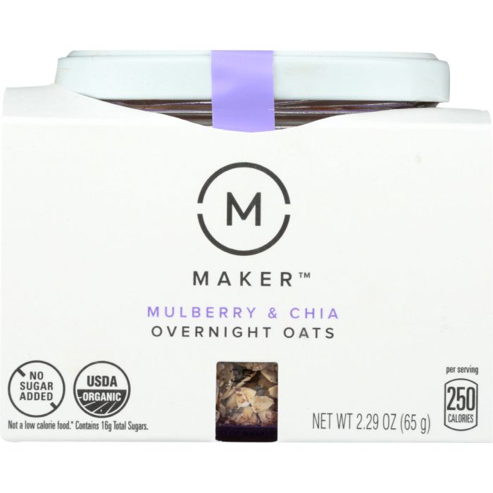 MAKER OATS: Oats Overnight Mulberry Chia, 2.29 oz