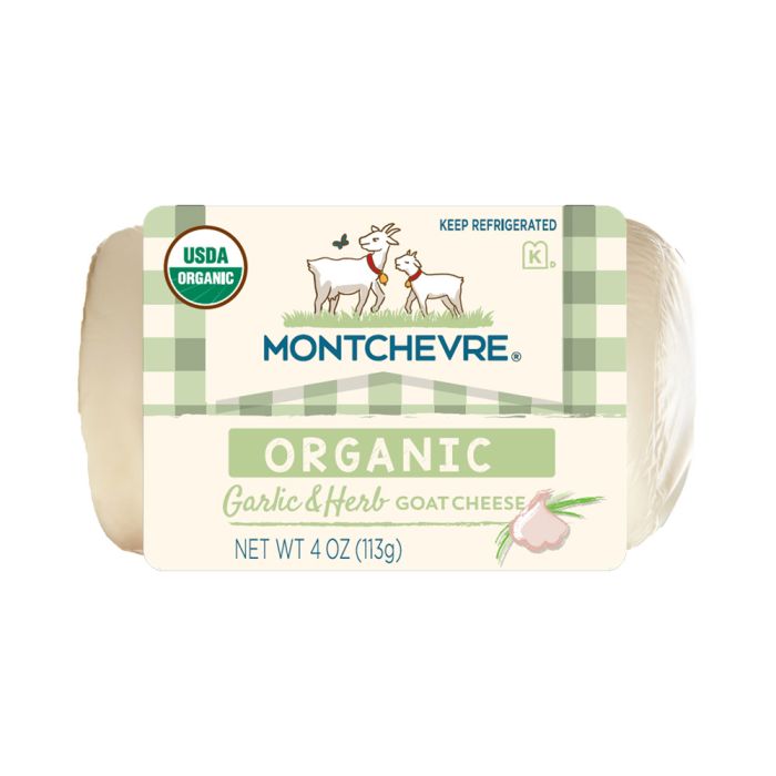 MONTCHEVRE: Organic Garlic And Herb Goat Cheese, 4 oz