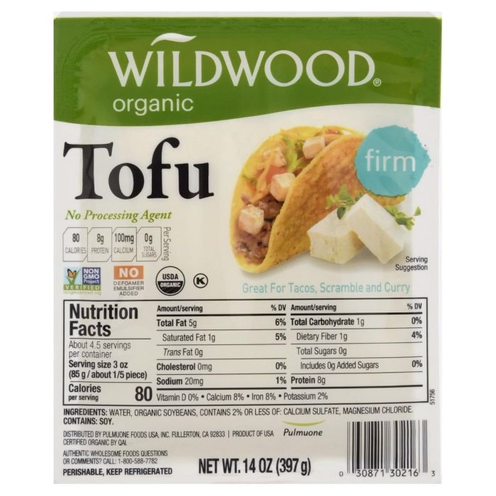 WILDWOOD: Organic Firm Tofu, 14 oz