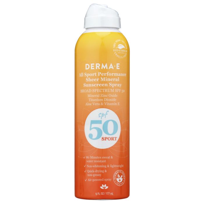 DERMA E: Sunscreen Allsport Spf50, 6 oz