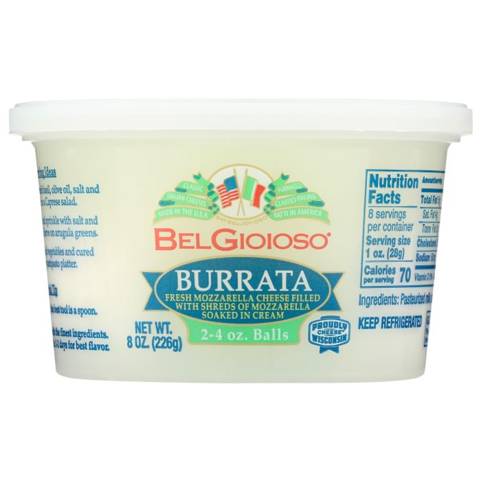 BELGIOIOSO: Burrata Cheese Cup, 8 oz