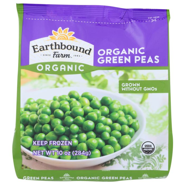 EARTHBOUND FARM: Organic Green Peas, 10 Oz