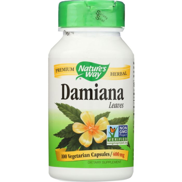 NATURES WAY: Damiana Leaves 400 mg, 100 Veg Capsules
