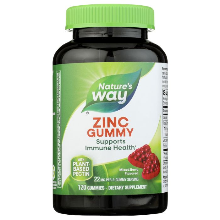 NATURES WAY: Zinc Gummy, 120 ea