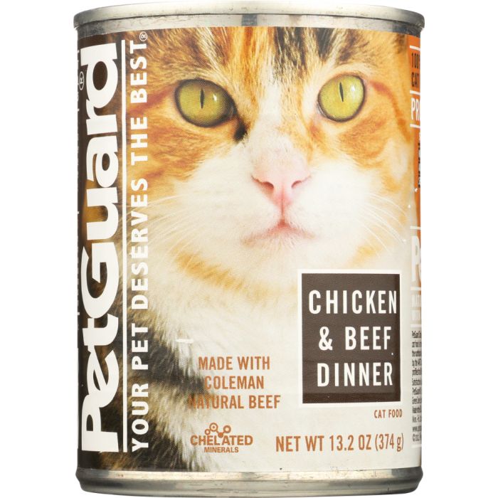 PETGUARD: Chicken and Beef Dinner Canned Cat Food, 13.2 oz