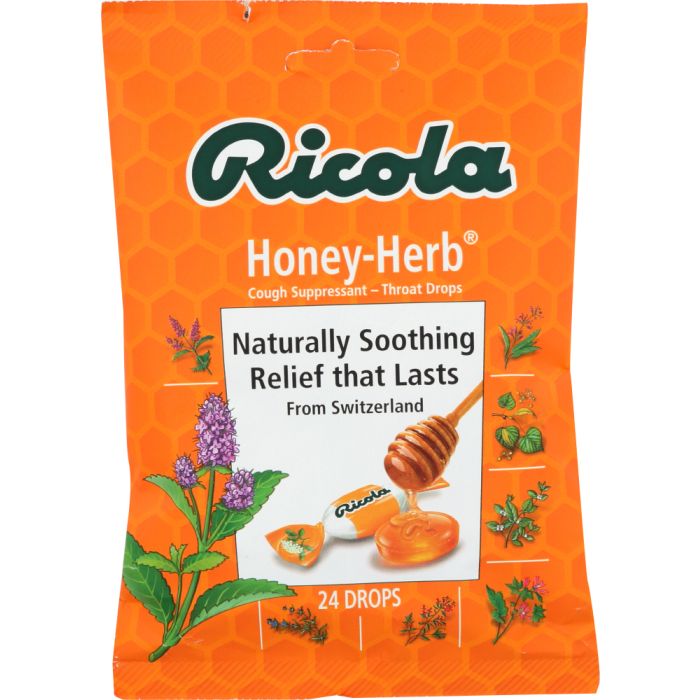 RICOLA: Natural Herb Throat Drops Honey Herb, 24 pc