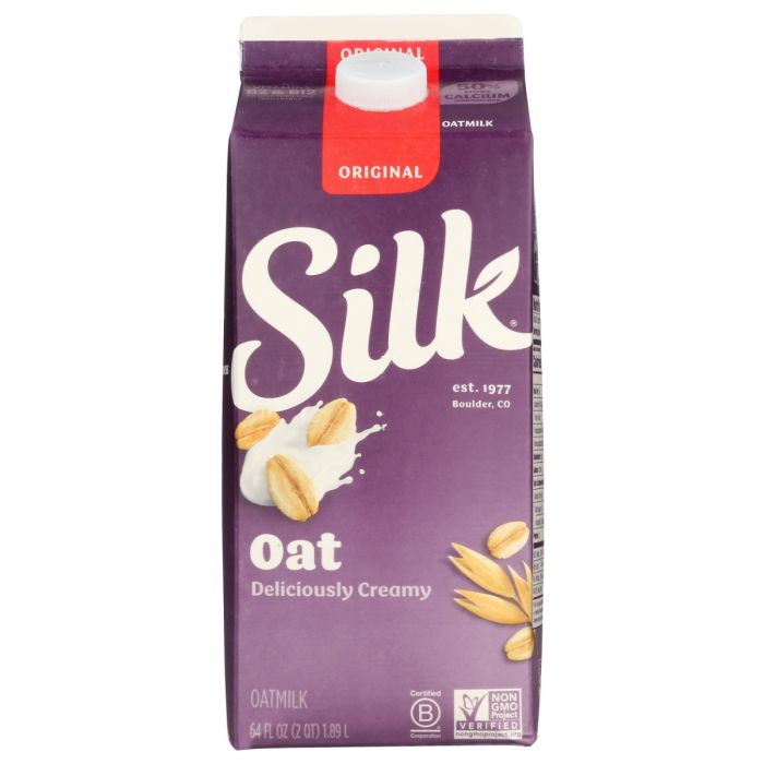 SILK: Oat Yeah Oatmilk The Plain One, 64 oz
