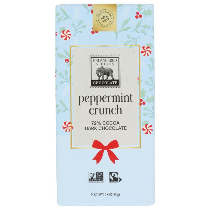 ENDANGERED SPECIES: Peppermint Crunch Dark Chocolate, 3 oz