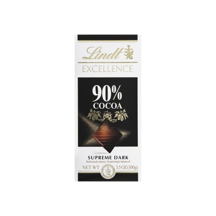 LINDT: Chocolate Bar Excellence 90% Cocoa, 3.5 oz