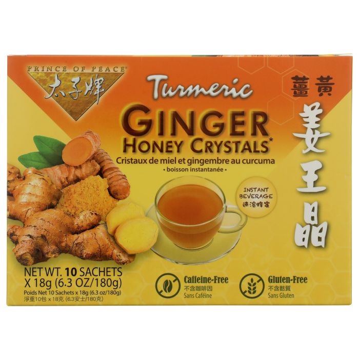 PRINCE OF PEACE: Turmeric Ginger Honey Crystals Tea, 10 bg
