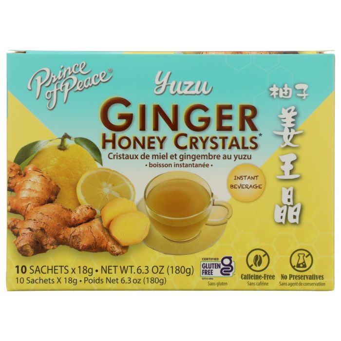 PRINCE OF PEACE: Yuzu Ginger Honey Crystals Tea, 10 bg