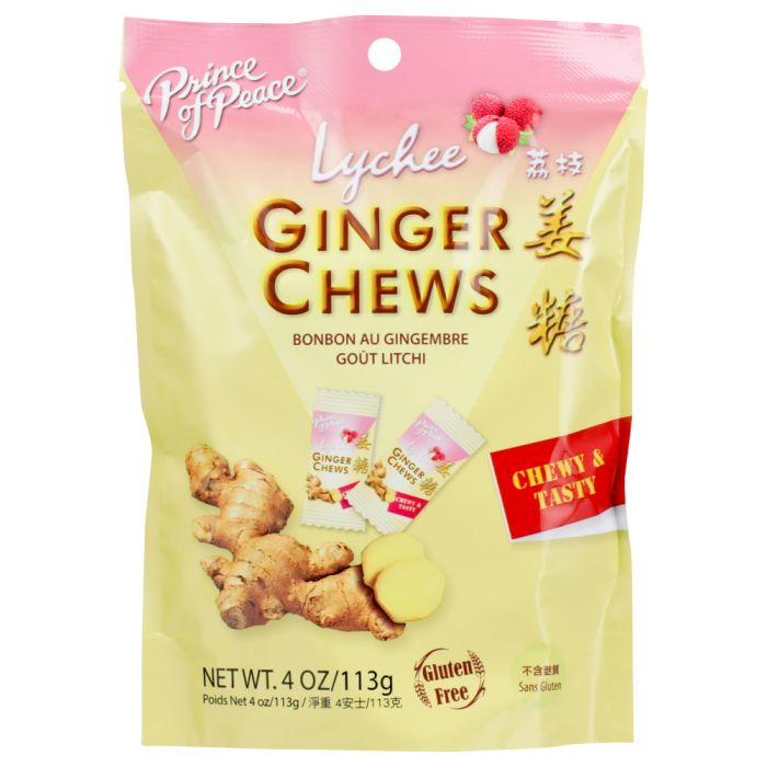PRINCE OF PEACE: Ginger Chews With Lychee, 4 oz