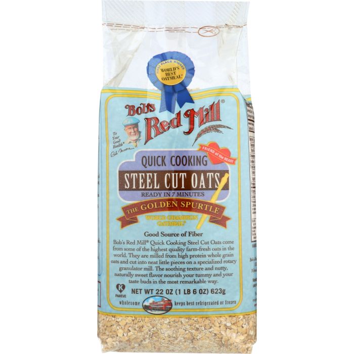 BOBS RED MILL: Oats Steel Cut Quick Cooking, 22 oz