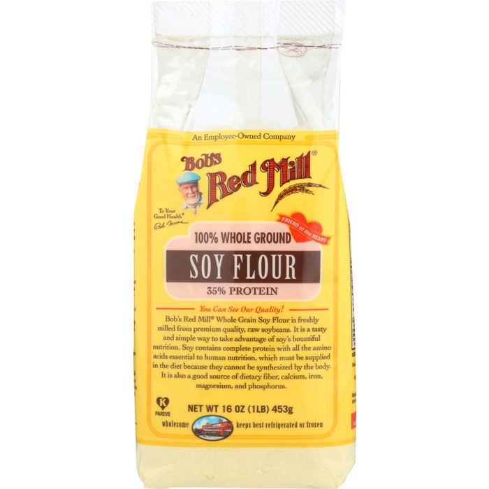 BOBS RED MILL: Whole Ground Soy Flour, 16 oz