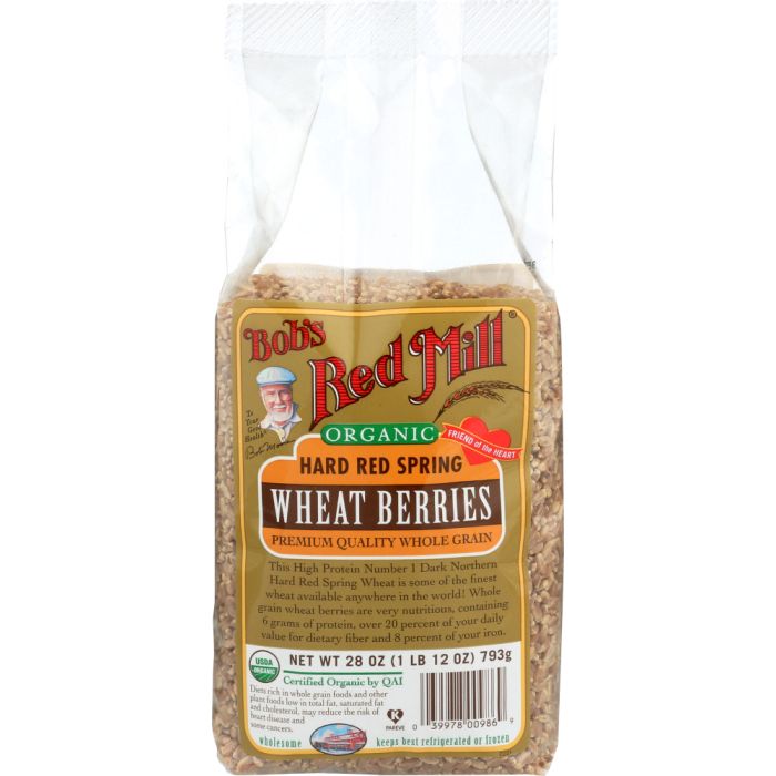 BOB'S RED MILL: Organic Hard Red Spring Wheat Berries, 28 oz