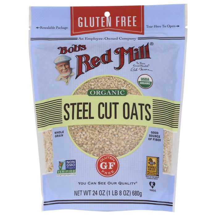 BOBS RED MILL: Gluten Free Organic Steel Cut Oats, 24 oz